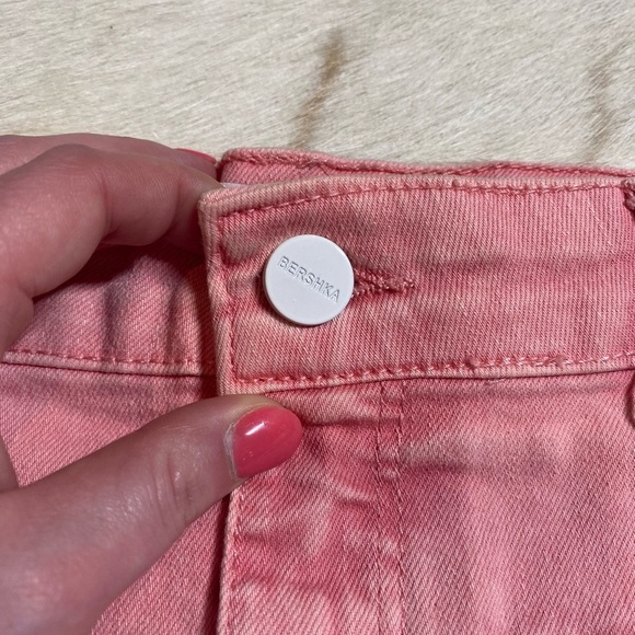 Bershka Women's Pink Denim Mini Skirt - Picture 4 of 8